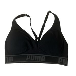 PUMA Black Strappy Sports Bra